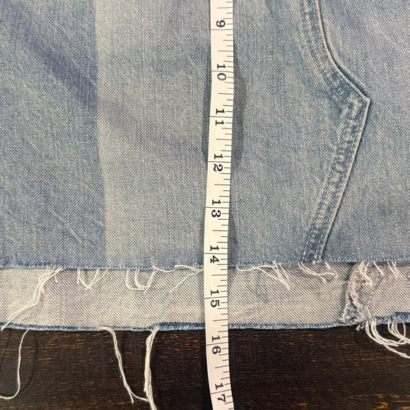 NWT AG Adriano Goldschmied Sandy Denim Mini Skirt Frayed Hem Size 31 - Picture 8 of 9